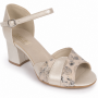 Sandale dama elegante bej din piele naturala cu toc de 6 cm MRSDACRM